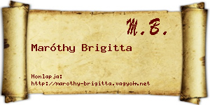 Maróthy Brigitta névjegykártya